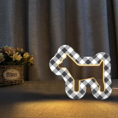 China Modern Portable Home Decoration Led Animal Wood Desk Night Light Lamp With Usb Port for sale