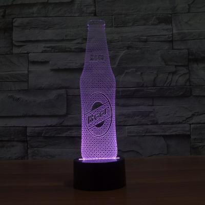 China Hotel LED lamp for home deco 3d illusion christmas items best sale color changing led night light FS-3008 for sale