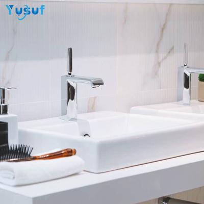 China Easy Clean Modern Wash Basin Porcelain Above Counter Top Wash Basin White Wash Basin for sale