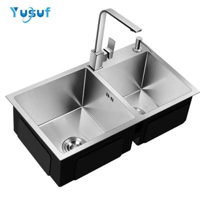 China With Faucet Stainless Steel Kitchen Sink Strainer Kitchen Sink With Drainer for sale