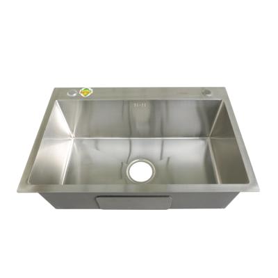 China With single faucet bowl kitchen sink 304 stainless steel supply high quality for sale