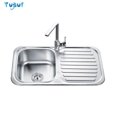 China Without Faucet Stainless Steel Kitchen Sink With Drain for sale