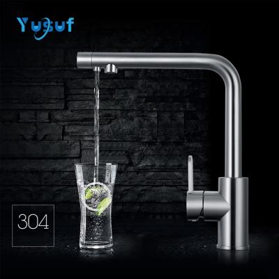 China Faucets Factory Price Thermostatic Deck Mounted Sink Faucet Body Modern Brass Kitchen Faucet for sale