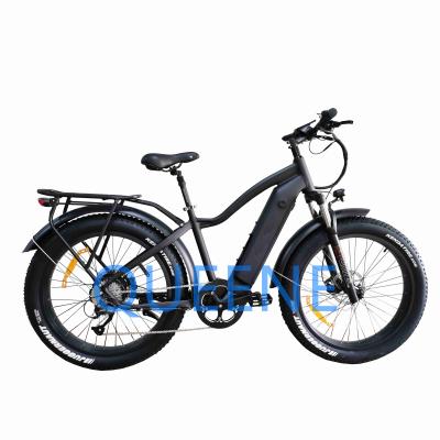 China QUEENE style aluminum alloy frey bike 750W 1000W rear motor Ebike 2 wheel/New 26 inch fat tire electric bicycle for sale