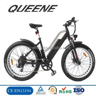 China Wholesale QUEENE/China aluminum alloy mountain tire best popular electric bicycle /electric bicycle non folding ebike 2019 for Europe market for sale