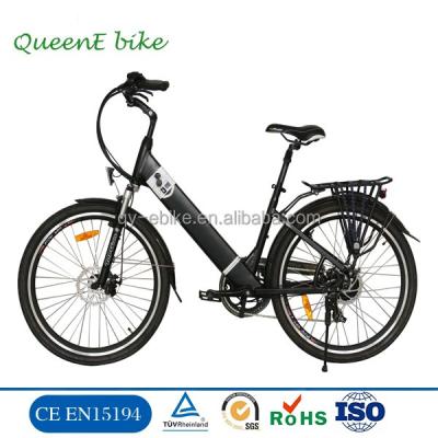 China Brushless Aluminum Alloy 250W Lithium Battery Green City Lady Electric Bike Low Stage 36V By Electric Bicycle for sale