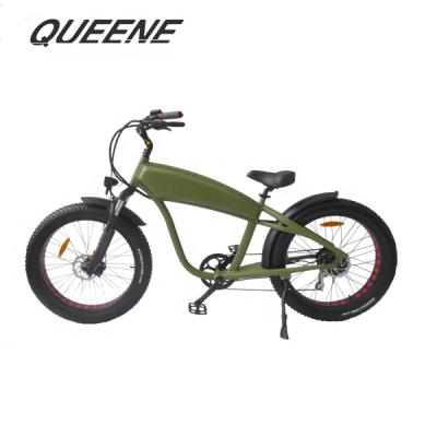 China Aluminum Alloy QUEENE/Vintage Fat Tire Electric Fat Bike High Power Electric Bicycle for sale