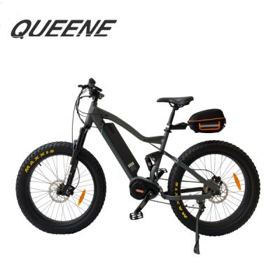 China Standard QUEENE/26 inch mid drive motor electric mountain ebike bicycle with 14.5ah battery for sale