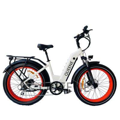 China Aluminum Alloy US Warehouse 20 Inch 48V 350W/500W/750W Low Step-Thru Fat Tire Bike Electric Bicycle for sale