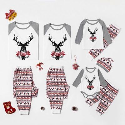 China Fashion Kids En Familia Christmas Pajamas Baby Onesie Family QUICK DRY Clothing Sets Ropa De Dormir Para Mujer Pijamas Navidad Sets for sale