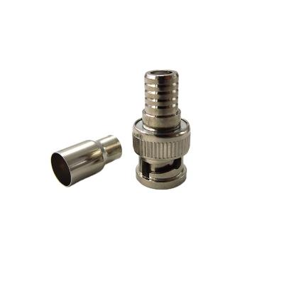 China Waterproof RF CCTV BNC Electrical Wire Crimp RF Male Coaxial Connector For RG59 Cable for sale