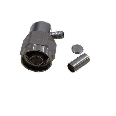 China Waterproof RF Coaxial Cable Connector Plug RF Crimp N 50ohm Right Angle Type For RG58 Cable for sale