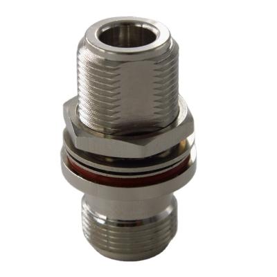 China Female RF N Type To Female N Bulkhead RF Coaxial Connector Adapter for sale