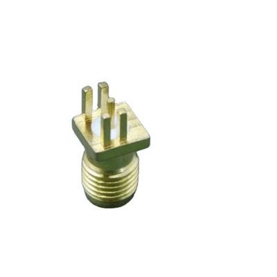 China Waterproof RF SMA RF Coaxial Female Connector For PCB Edge Mount for sale