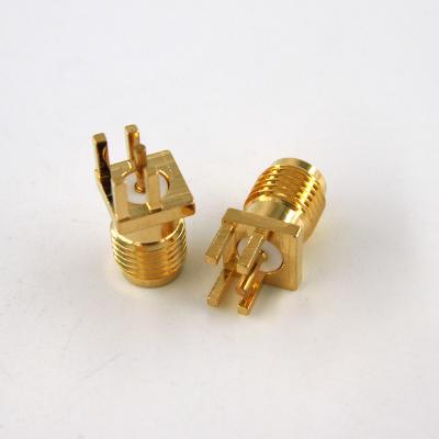 China 50ohm Waterproof RF Antenna Electrical Wire SMA Female End Pitch RF Coaxial Connector For Edge P.C.B Mount for sale