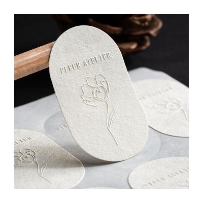 China Custom Rough Florist Bump Sticker Waterproof Sticker Colorless Logo Embossed Custom Dessert Sticker Custom for sale