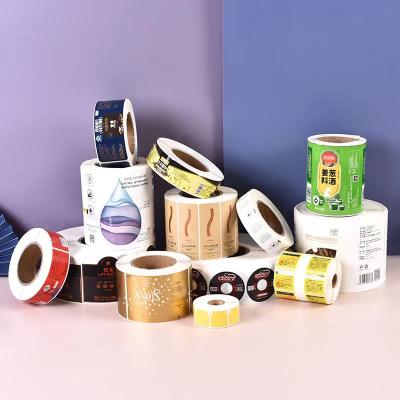 China Recyclable Custom Clear Stickers Roll Logo Stickers Packaging Labels Waterproof For Small Business for sale