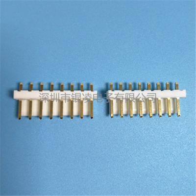 China PCB Vh3.96mm 6pin 8pin Gold Plated Elbow Male Connector Socket Pin Terminal Holder In Stock for sale