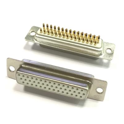 China Data Transmission D-SUB Connector 3 Rows HDB 44pin Female Solder Wire Type Gold Plated 3U for sale