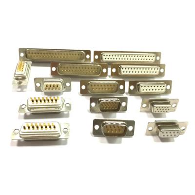 China White Plastic PBT D-SUB RS232 Female And DB Male Connector DB25 DB15 DB9 DB37 D Type For Solder Wire for sale