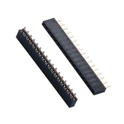 China audio & Video 2.54mm Female Header, H5.7mm, Single Row, Straight Type for sale