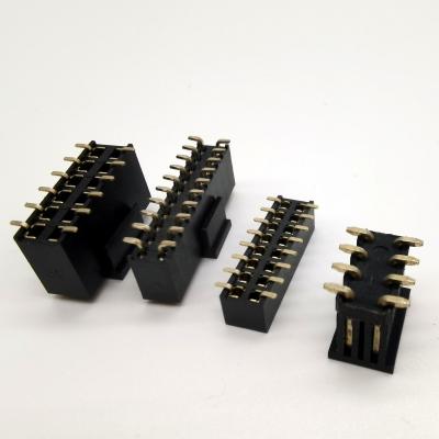 China audio & Custom Video 1.27mm Dual Row SMT Female Electronic Connector Dual Row (With Setting Column And Flange Cover) for sale