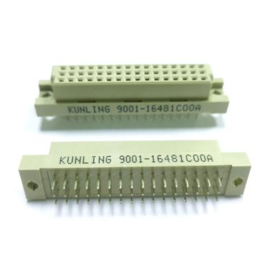 China 5268 Connector Header 2.54mm Pitch 3 Rows 48P PCB DIN41612 Straight 2.5mm Connector 9001-16481C00A for sale