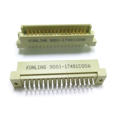 China PCB 2.54mm Pitch B PCB 48 Pin Male Straight Type R/A 3 Row DIN 41612 Connector For PCB Board for sale