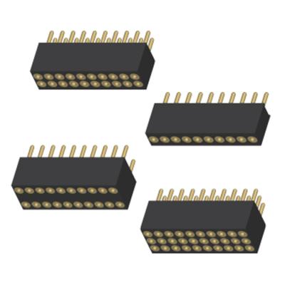 China audio & 1.27mm Video Machine Pin Socket Single / Double / Triple Row Straight for sale