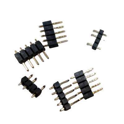 China audio & Video 2.54mm Dual Pitch PCB Connector Single Row 180 Degree Straight Pin 2 4pin Male Header for sale