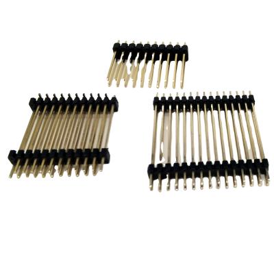 China audio & Straight Video 2.54 Row Needle 2*10P 20P Needle Length 19mm Gold Plated Double Pin Header Connector for sale