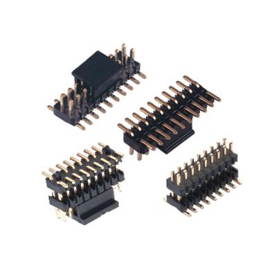 China PCB 1.27mm Pin Header, Double Row Plastics, SMT With Reg for sale