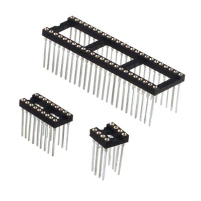 China audio & Video 2.54mm Long Pin Machine Pin IC Socket Straight Type for sale