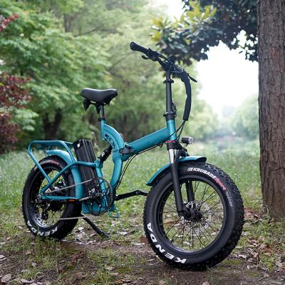 China Full suspension bafang aluminum alloy 20inch motor 750W 1000w hub motor battery ebike fat bike electric bicycle for sale