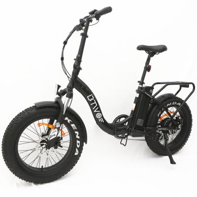 China Aluminum Alloy Beach E Bike Fat Bike 48V350W/500W/750W Electric Folding Electric Bicycle For Adults for sale