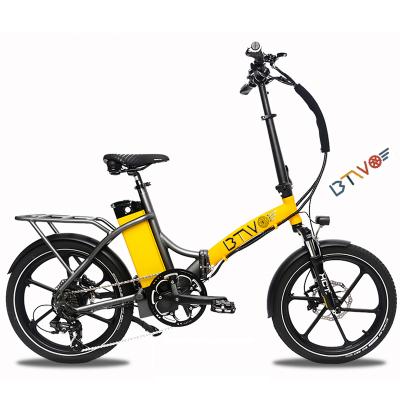 China 2020 New Design 36V500W Luxury E-Bike 20 Inch Electric Bike Folding Pedal Assist Bike Cheap Electric Foldable Ebike for sale