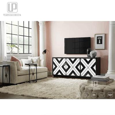 China Can be customized modern black and white cabinet sideboard cabinet with factory price for sale