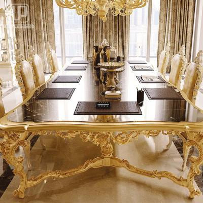 China Can Be Customized Luxurious Rococo Style Royal Dining Room Set Furniture Dining Table Arabic Style Banquet Table for sale