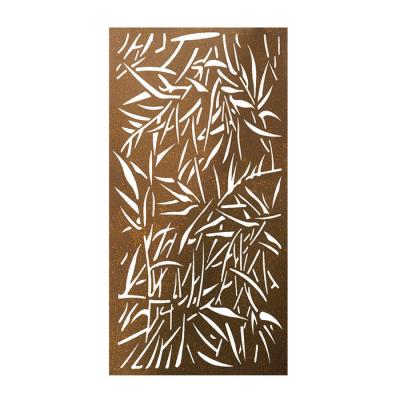 China Modern factory 2mm laser cut privacy fencing panel corten steel metal screen fence for sale