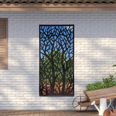 China Easily Assembled Corten Steel Decorative Perforated Metal Panel Laser Cut Wall Metal Screen for sale