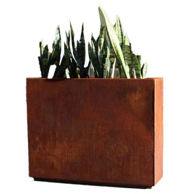 China Minimalist Corten Steel Planter corten steel flower box corten steel planter box for sale