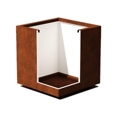 China The minimalist Poland corten steel planter new design metal planter flower pot success for sale