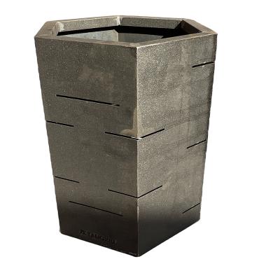 China Minimalist Outdoor Steel Planter Box Tall Square Planter Corten Flower Pots for sale