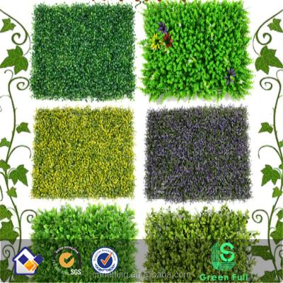 China NEW 2018 HDPE tempered glass material + UV artificial wall from factory, fake leaves wall /artificial green wall for sale