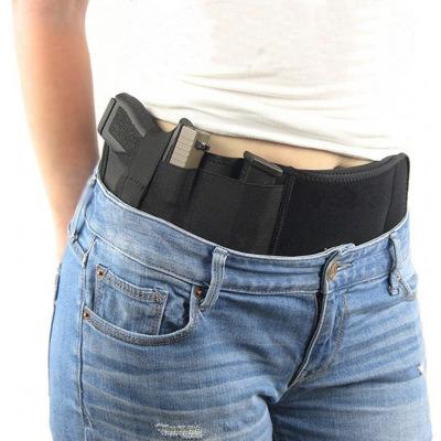 China OEM Comfortable Soft Premium Gun Carrier Unisex Breathable Concealed Carry Gun Holster Belly Band for sale