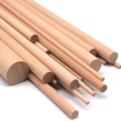 China Wholesale Sizes Natural Material Beech Variety Support Furniture Free Sample Wood Stick Threaded Rods Wooden Pins Fingers for sale