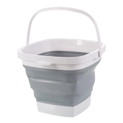 China Sustainable Plastic Water Supplies For Outdoor Garden Fishing Car Wash Space Saving Fold Camping Ice Bucket With Plug for sale