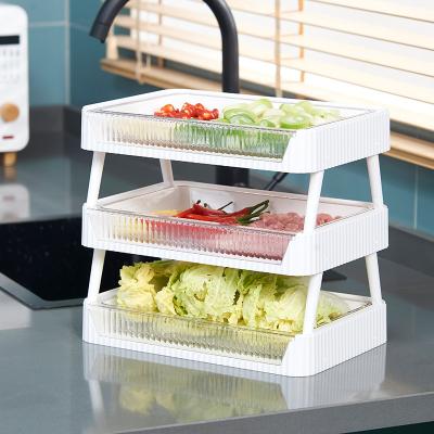 China 2022 Kitchen Stored Under Sink Drawer Storage Rack Organizer Drawer Holder Universal Sink Cabinet for sale