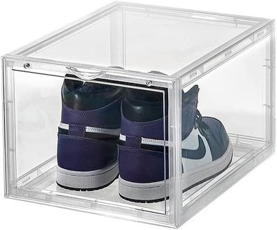 China Viable Transparent Shoe Storage Box Sports Shoes Keeping Box With Door Shoe Cabinet For Sneakers Storage for sale