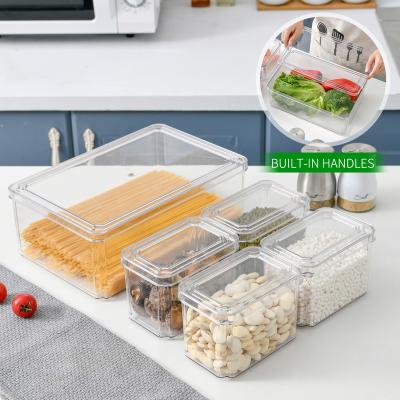 China Removable Modern Cheap Kitchen Storage Jar Refrigerador caja de almacenamiento de trinkets Freshness Preservation Wholesale Storage Bins for sale